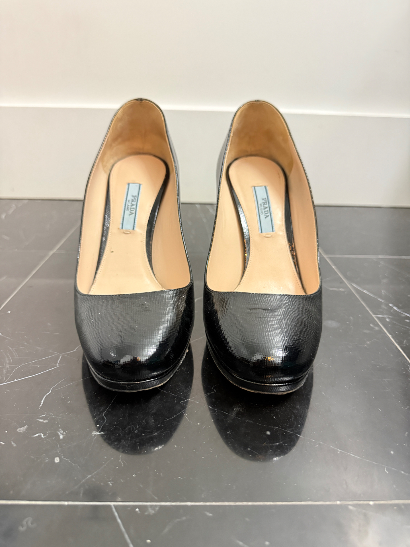 Prada Black Platform Pumps